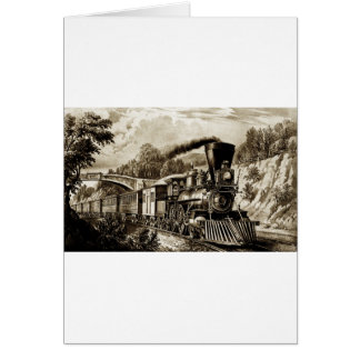 Ångmotorns lokomotiv hälsningskort