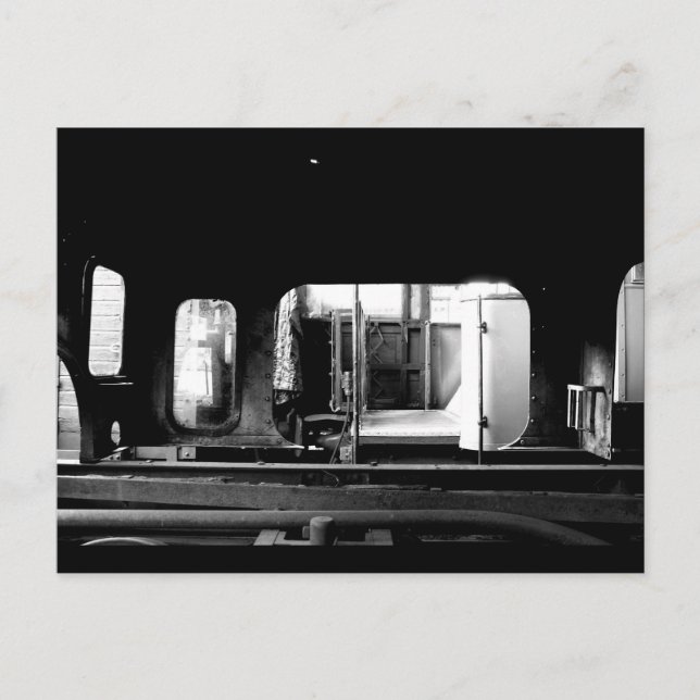 Ångmotorreparation Le Mastrou BlackWhite-vykort Vykort (Framsida)