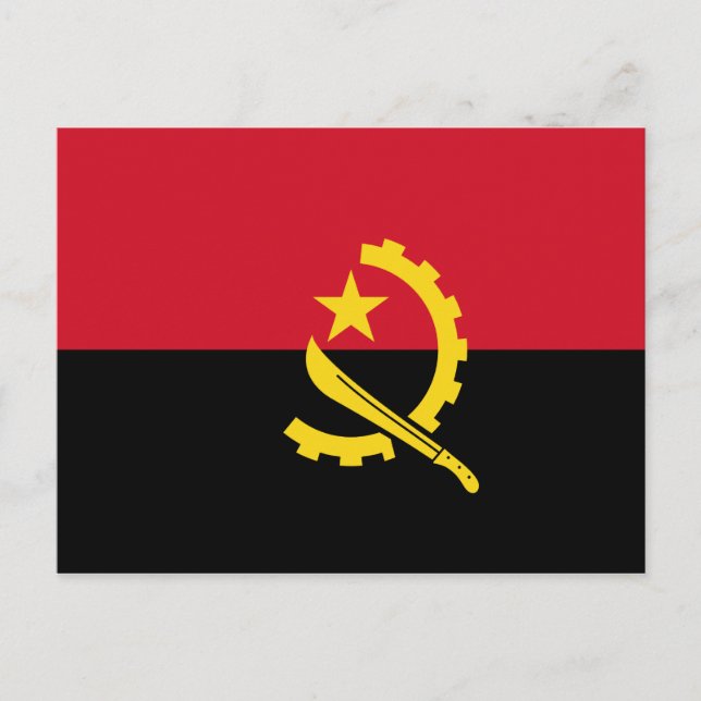 Angola - Angolanska Flagga Vykort (Framsida)