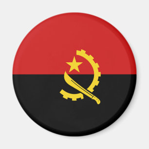 Angola Fisheye Flagga Magnet