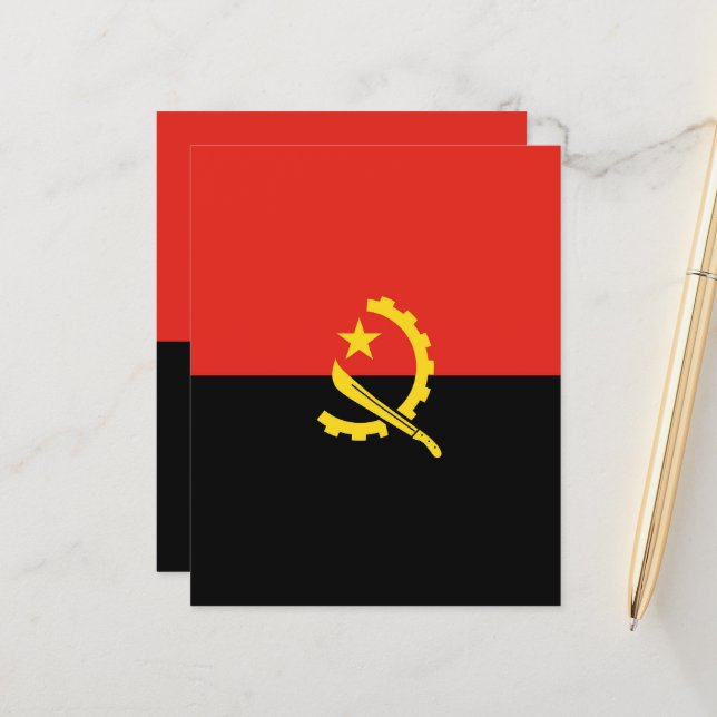 Angola flagga (Fram/Back In Situ)