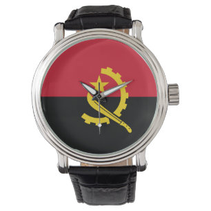 Angola flagga armbandsur