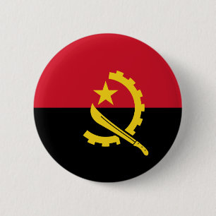 Angola Flagga Button Knapp