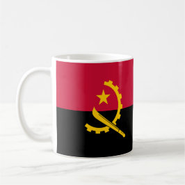 Angola Flagga Ceramic Mugg