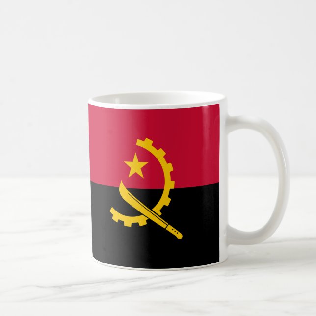 Angola Flagga Ceramic Mugg (Höger)