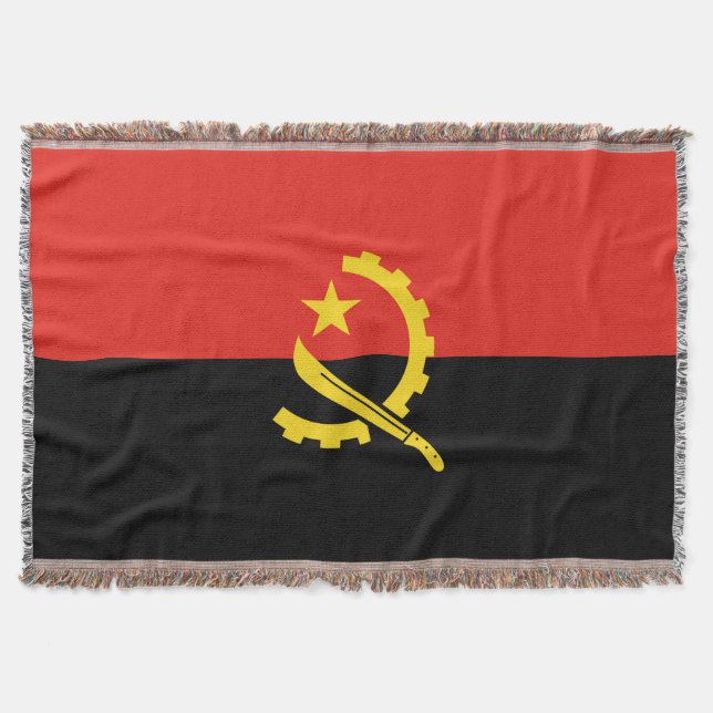 Angola flagga filt (Framsidan)