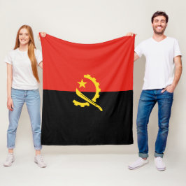 Angola flagga fleecefilt