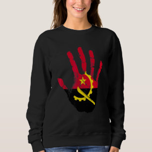 Angola Flagga Hand Luanda Angolansk Stolt T Shirt