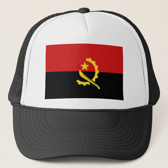 Angola Flagga Hat Truckerkeps (Framsida)