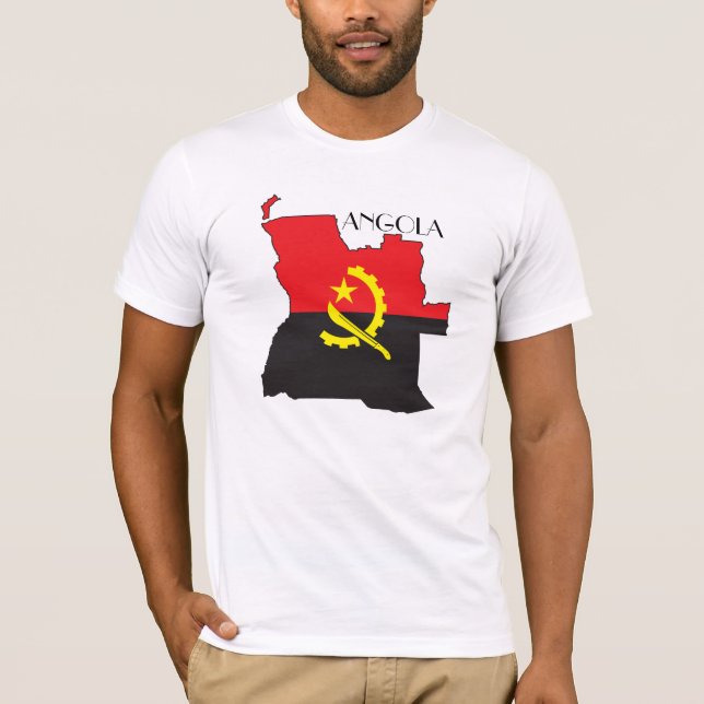 Angola Flagga-Karta skjorta Tröja (Framsida)