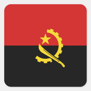 Angola Flagga Klistermärke