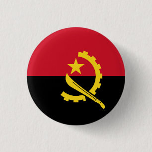 Angola Flagga Knapp