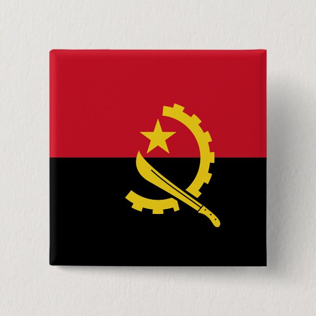 Angola Flagga Knapp (Framsida)