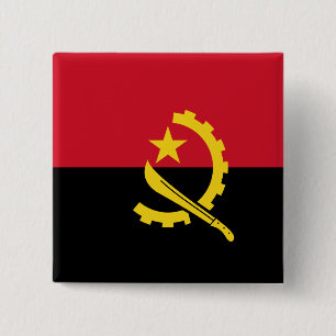 Angola Flagga Knapp