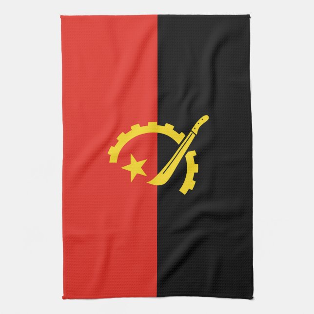 Angola flagga kökshandduk (Vertikal)