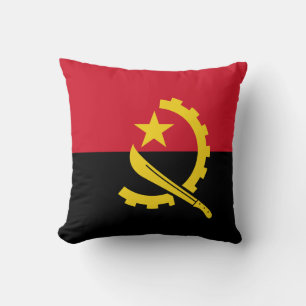 Angola Flagga Kudde