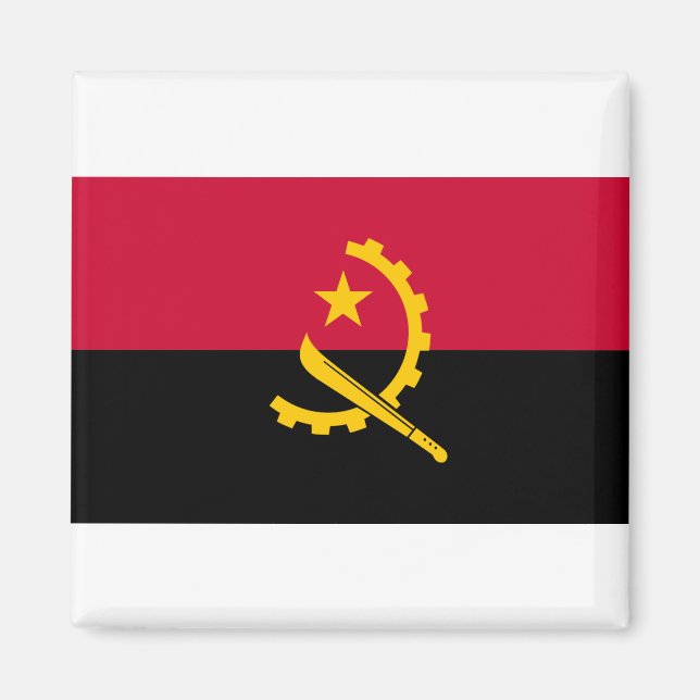 Angola Flagga Magnet (Framsidan)