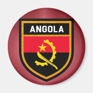 Angola Flagga Magnet