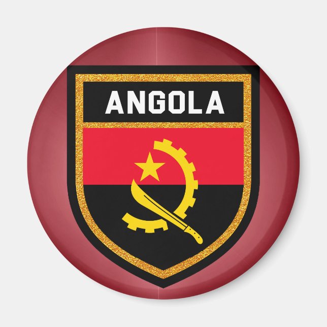Angola Flagga Magnet (Framsidan)
