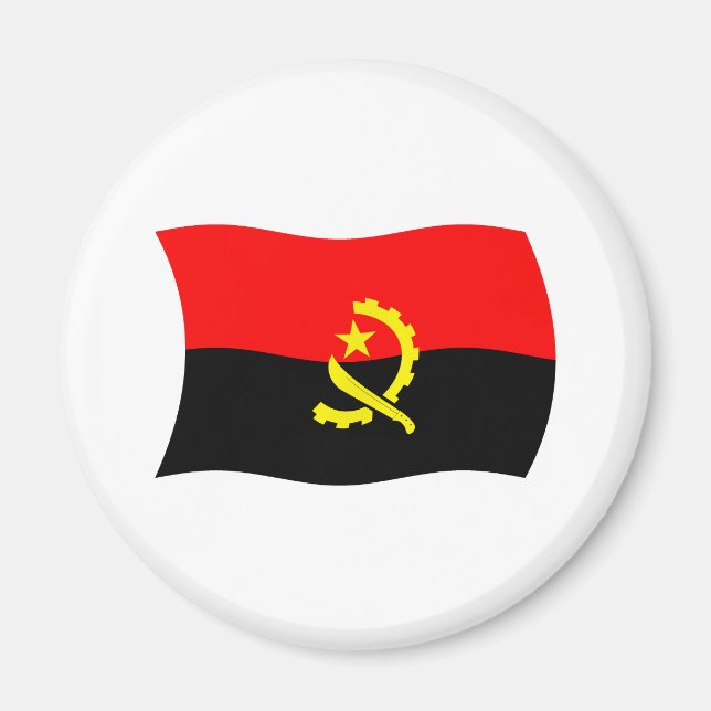 Angola Flagga Magnet (Framsidan)