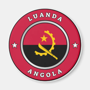 Angola Flagga Magnet