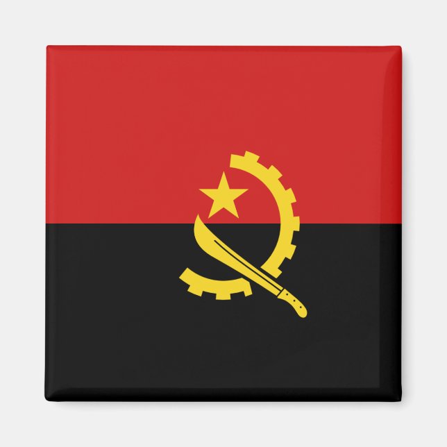 Angola Flagga Magnet (Framsidan)