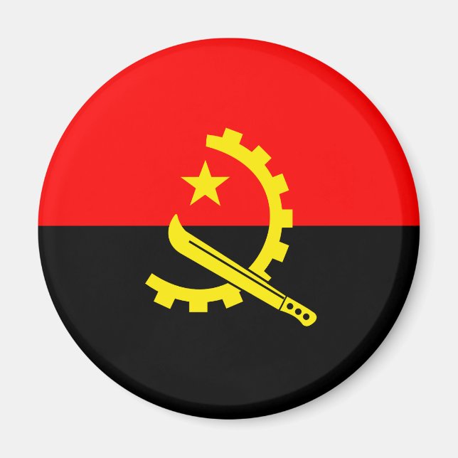 angola flagga magnet (Framsidan)
