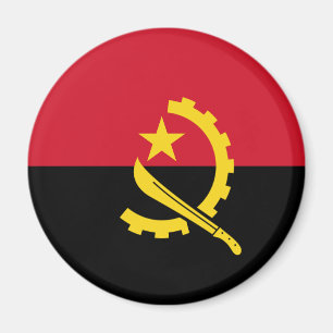 Angola Flagga Magnet