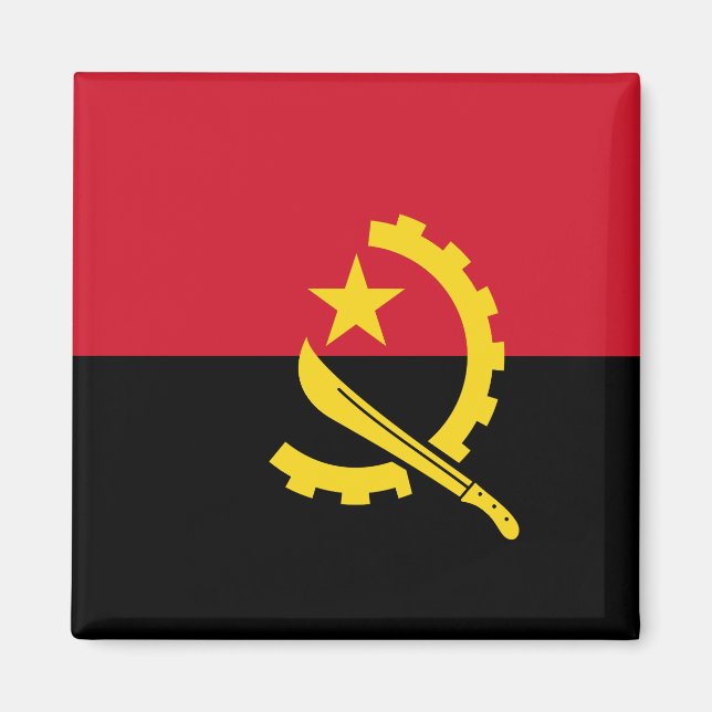 Angola Flagga Magnet (Framsidan)