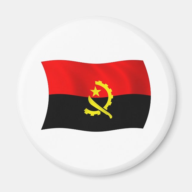 Angola Flagga Magnet (Framsidan)