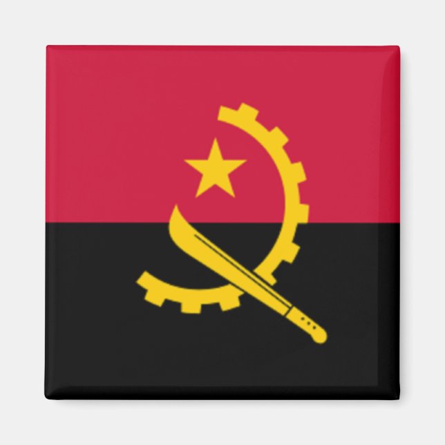 Angola flagga magnet (Framsidan)