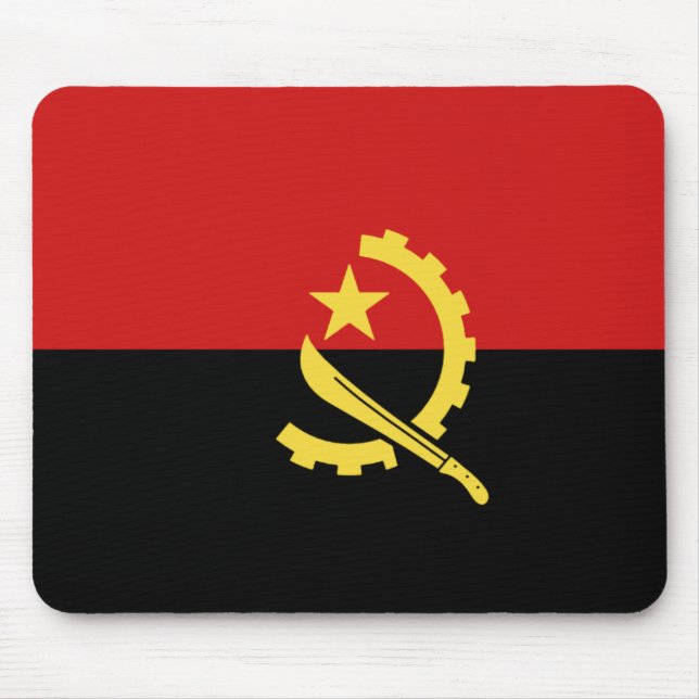 Angola flagga Mousepad Musmatta (Framsidan)