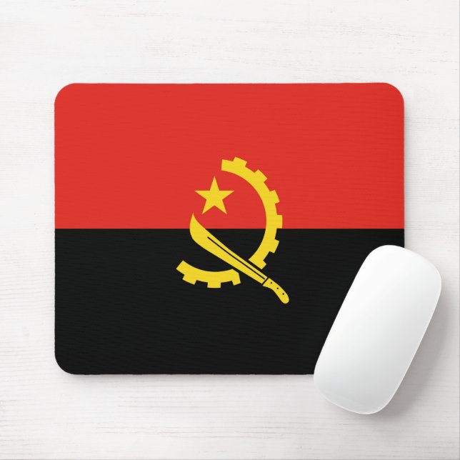 Angola flagga musmatta (Med mus)