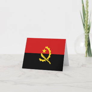 Angola Flagga Notekort Kort