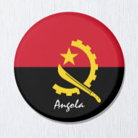 Angola flagga och Afrika - resor/sportfantaster
