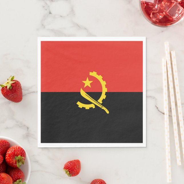 Angola flagga pappersservett (Insitu)