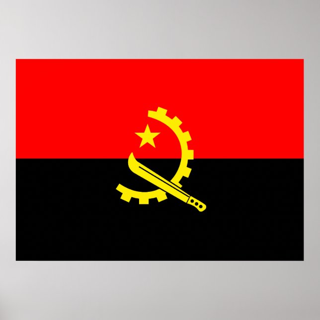 Angola Flagga Poster (Framsidan)