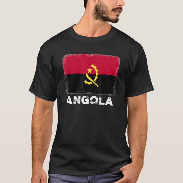 Angola Flagga Support Angolas People Women Manar T Shirt (Framsida)