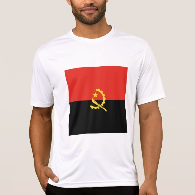 Angola flagga t shirt (Framsida)