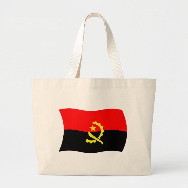 Angola Flagga Tote Bag Jumbo Tygkasse (Framsidan)