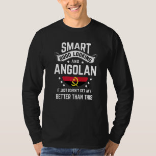 Angola Flagga Ursprungsstolthet Angola Angolansk T Shirt
