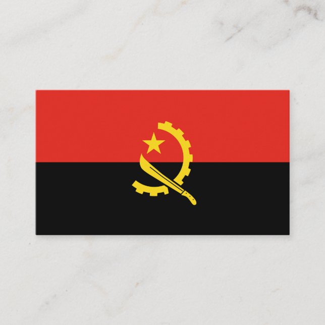 Angola flagga visitkort (Framsida)