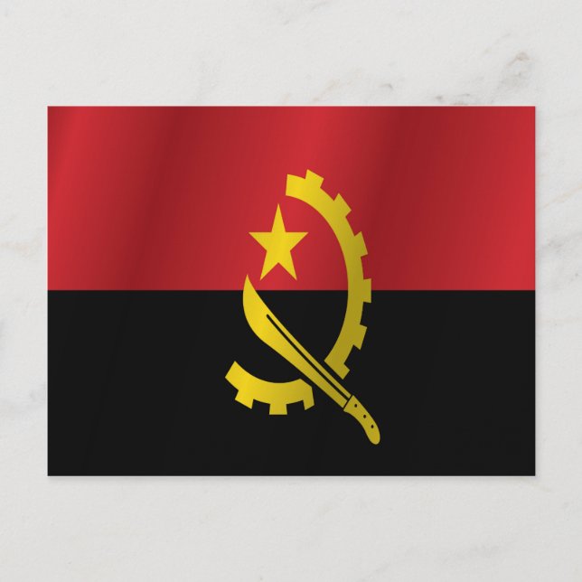 Angola flagga vykort (Framsida)