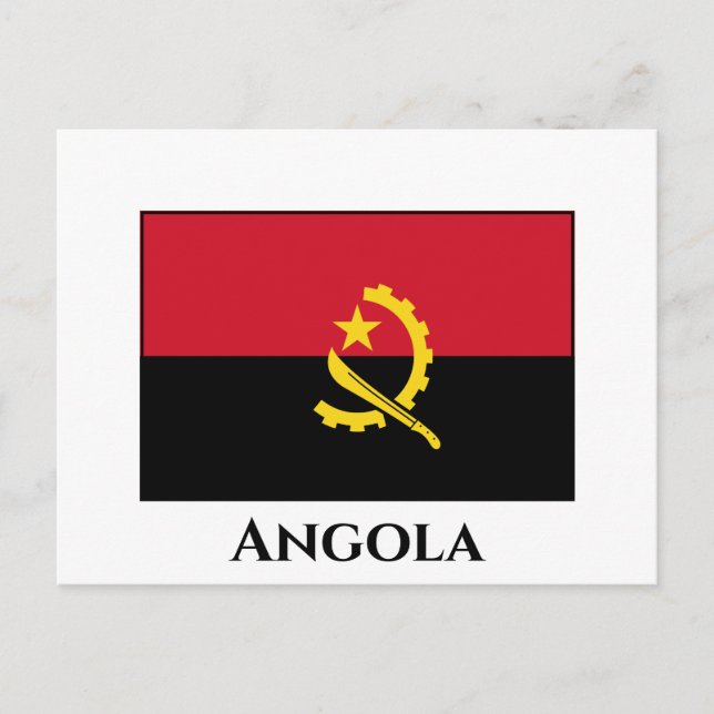 Angola Flagga Vykort (Framsida)