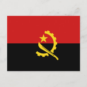 Angola Flagga-vykort Vykort