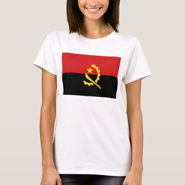 Angola Flagga x Karta T-Shirt (Framsida)