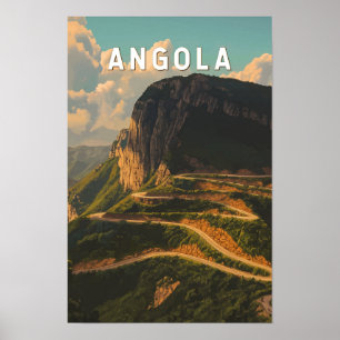 Angola Illustration Resa Konst Vintage Poster