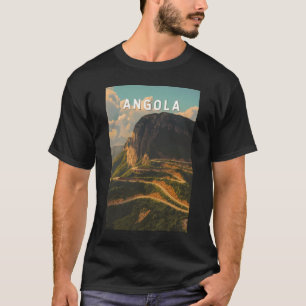 Angola Illustration Travel Art Vintage T Shirt