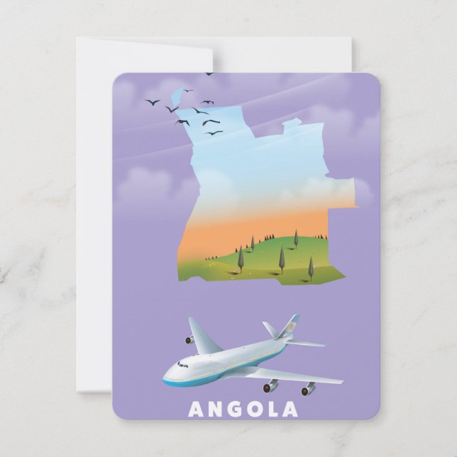 Angola illustrerade karta poster (Framsida)