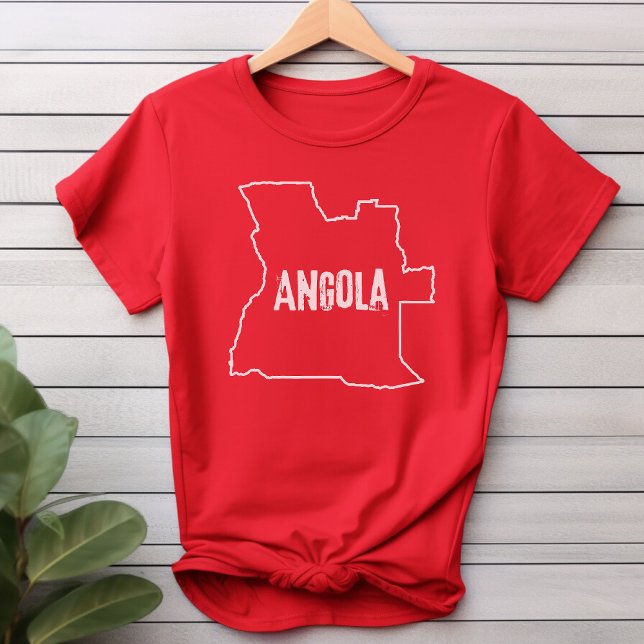 Angola Karta-shirt-Angolan-Land-dispositionsrad Te T Shirt (Skapare uppladdad)